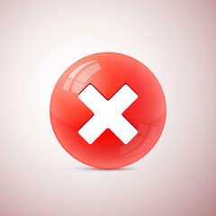 cross symbol wrong isolated