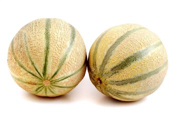 melon on white background