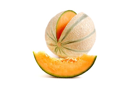 melon on white background