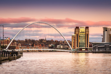 Millennium Bridge at sunset