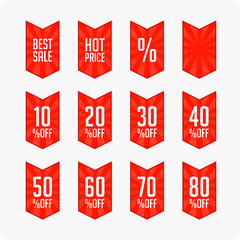 Sale discount labels.