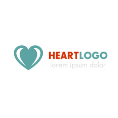 Heart logo design template, medical, pharmacy, medicine, health care sign, vector illustration
