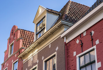 Fototapeta na wymiar Detail of historical houses in Leeuwarden