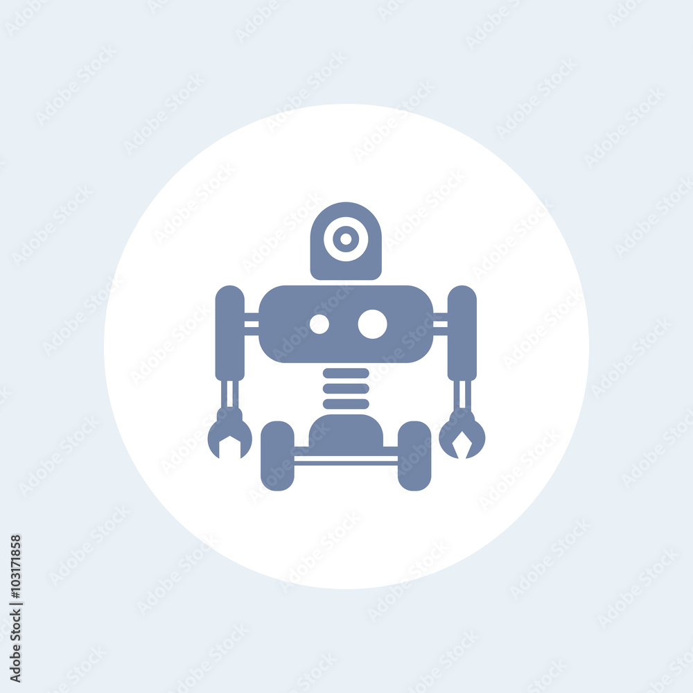 Canvas Prints Robotics icon, robot, mechanical engineering, AI isolated icon, vector illustration