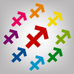 Obraz premium Icons colorfull set