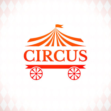 Circus vintage vector badge