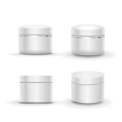  Blank cosmetic package container for cream, powder or gel