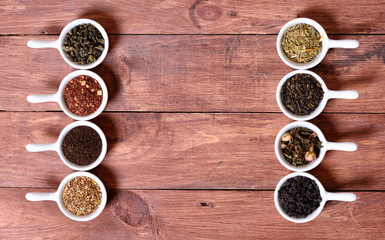 assortment of dry tea