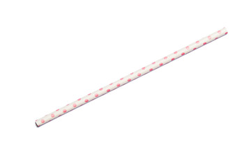 Pink drinking straw