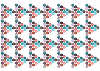 Группы шариков молекул. схема расположения. 