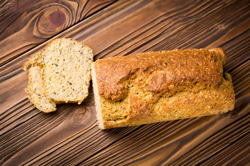Homemade chickpea and grain bread