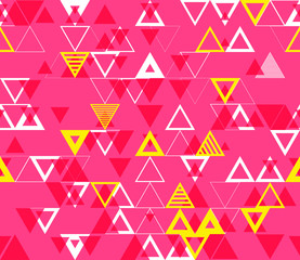 Seamless geometric pattern with triangles. 