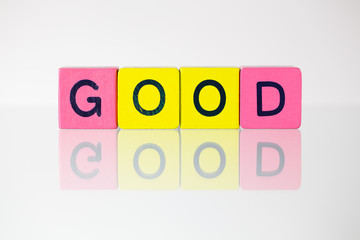 Good  - an inscription from children's blocks