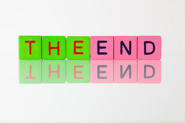 The End - an inscription from children's blocks