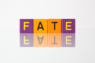 Fate - an inscription from children's  blocks