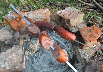 grilled sausages