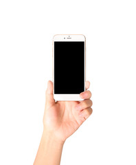 Touch screen smartphone in a hand