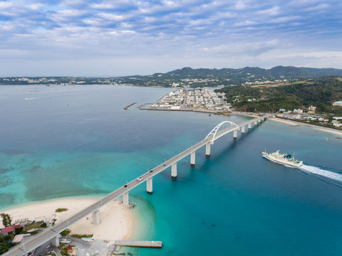 空撮 本部町瀬底大橋