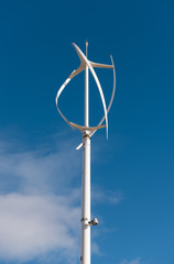 Architectural wind turbines with vertical axis generating green eco power