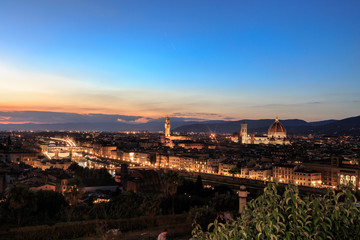 Fototapeta na wymiar Florence View with Arno River