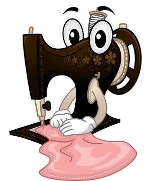 recommend clip art: Mascot Sewing Machine Vintage Sew Fabric