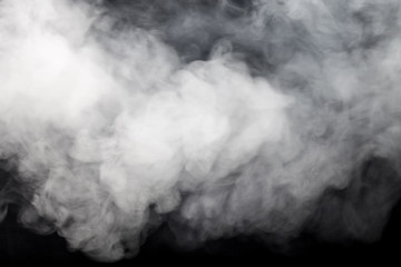 Smoke on a black background. Defocused