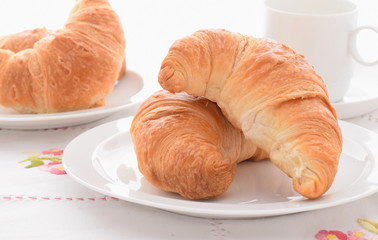 Breakfast with croissant