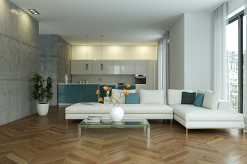 helles modernes Wohnzimmer