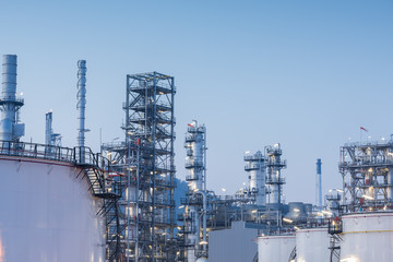 Fototapeta na wymiar Gas tank oil petrochemical plant