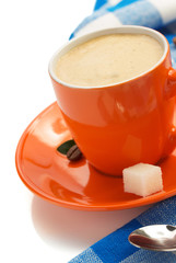 cup of coffee isolated on white