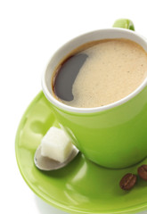 cup of coffee isolated on white