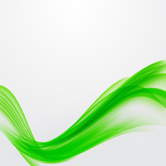 Fototapeta na wymiar Abstract Green Wave Background. Vector Illustration.