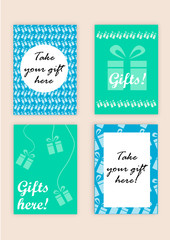 Gift card voucher. Business banner template.