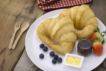 Croissant Breakfast with berry
