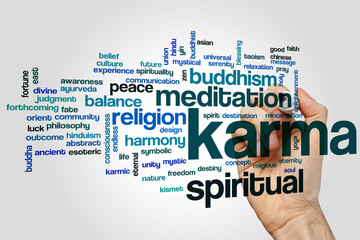 Karma word cloud