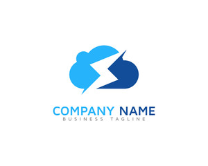 Cloud Power Logo Design Template