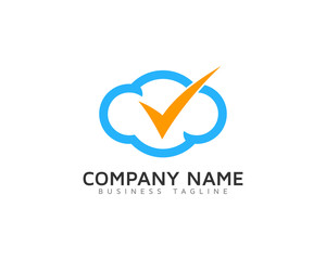 Cloud Check Logo Design Template