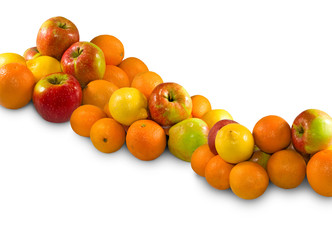 Isolated image of fruits closeup