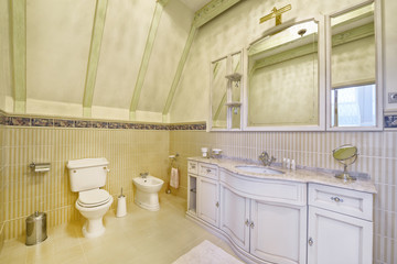 the interior of bathroom
