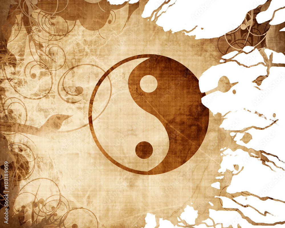 Wall mural Yin Yang sign