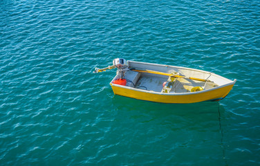 small dinghy with outboard motor