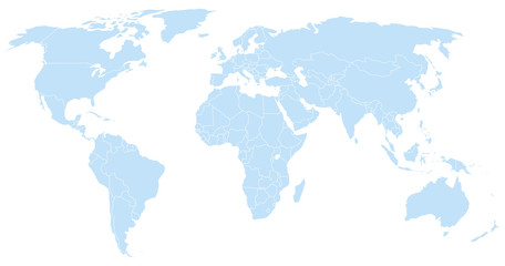 Obraz na płótnie Canvas blue world map