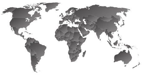 Weltkarte mit einzelnen Ländern