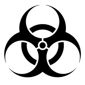 Signage, biohazard icon, hospital and chemical waste