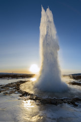 Fototapeta premium Strokkur Geysir , Iceland in winter