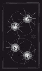 Tarot cards - back design. Cosmic energy