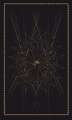 Tarot cards - back design. Hexagram