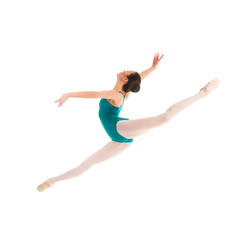 young ballet dancer jumping