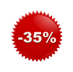 Sale stamp special offer sticker isolated red