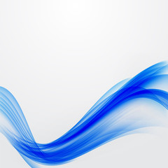 Abstract Blue Wave Background. Vector Illustration.